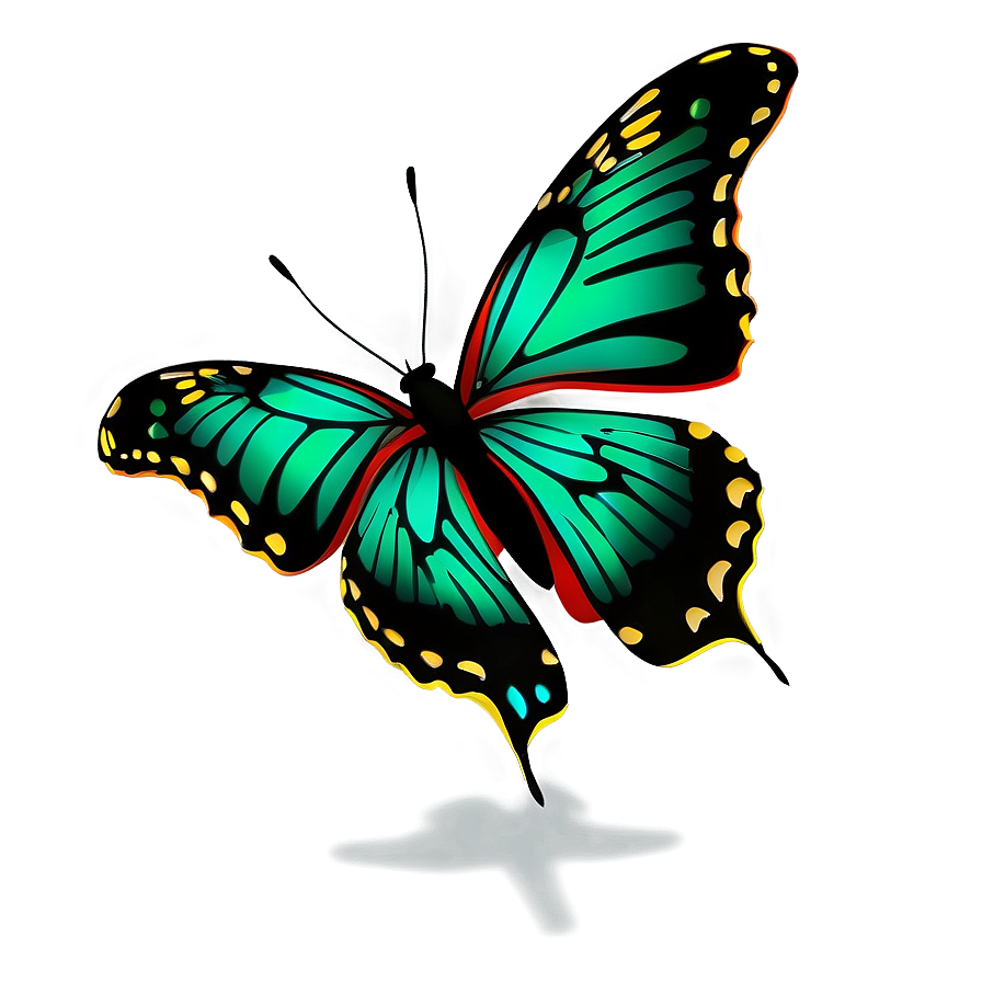 Flying Green Butterfly Animation Png 06202024