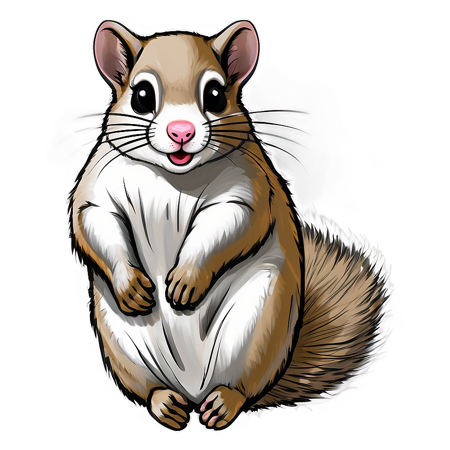 Flying Squirrel Sketch Png 13