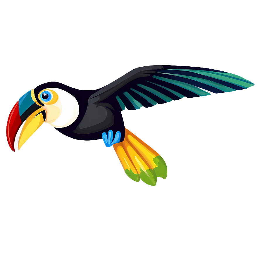 Flying Toucan Clipart Png Xbm