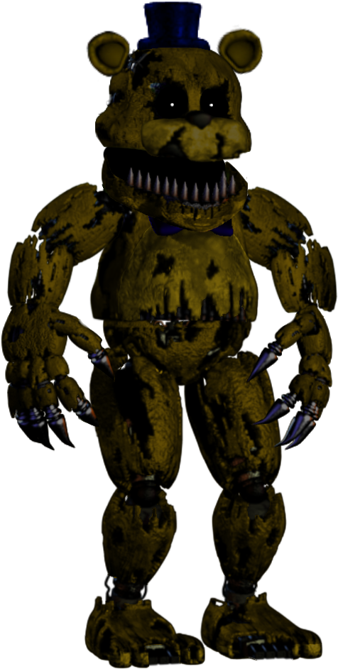 Fnaf 1 Nightmare Golden Freddy - Nightmare Freddy Png, Transparent Png PNG with transparent background