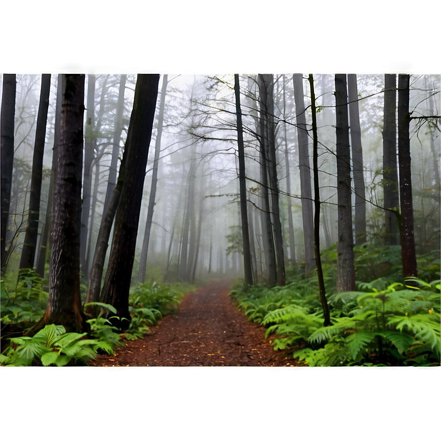 Foggy Forest Path Png 05042024