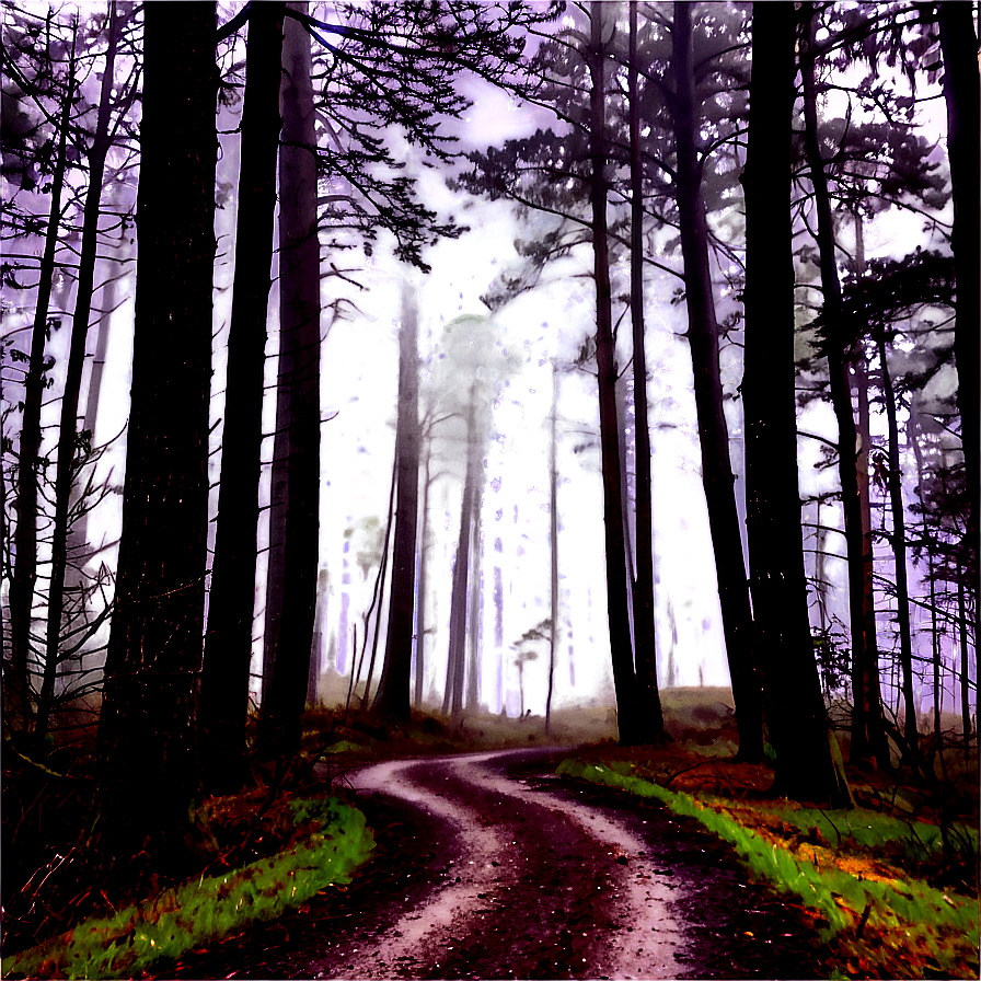 Foggy Forest Path PNG 06202024 PNG with transparent background