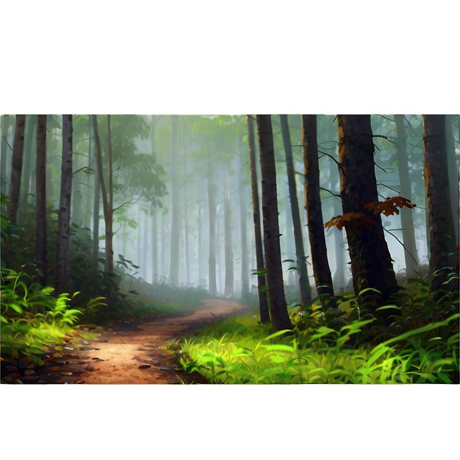 Foggy Forest Path PNG tjf PNG image with a transparent background, free high-resolution download