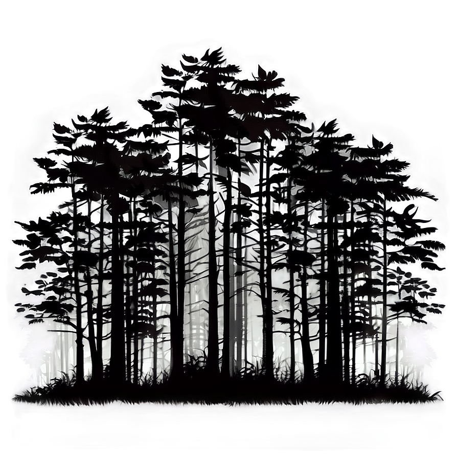 Foggy Forest Silhouette Png 46