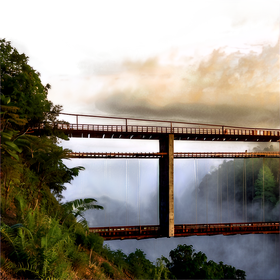 Foggy Morning Bridge PNG 05242024 PNG image with a transparent background, free high-resolution download