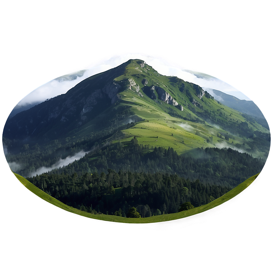 Foggy Mountain Top PNG cdg PNG with transparent background