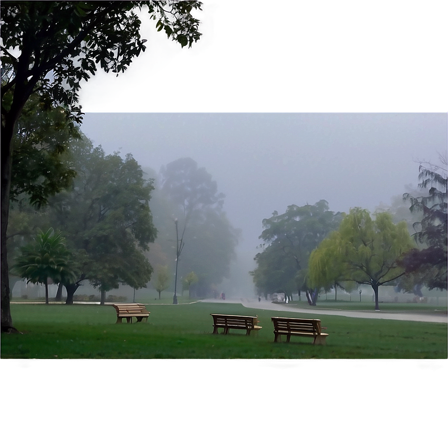 Foggy Park Png 91