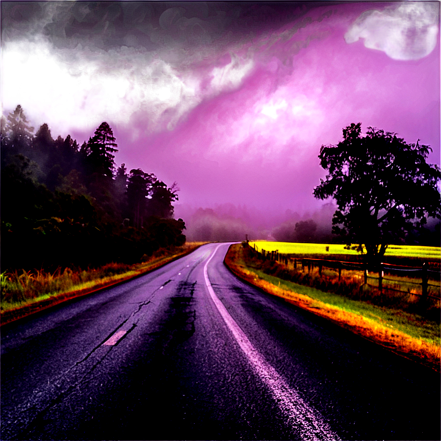 Foggy Road PNG 05042024 PNG with transparent background