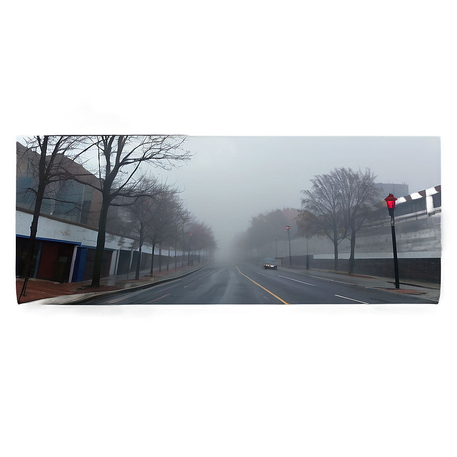 Foggy Street Transparent Png 05262024