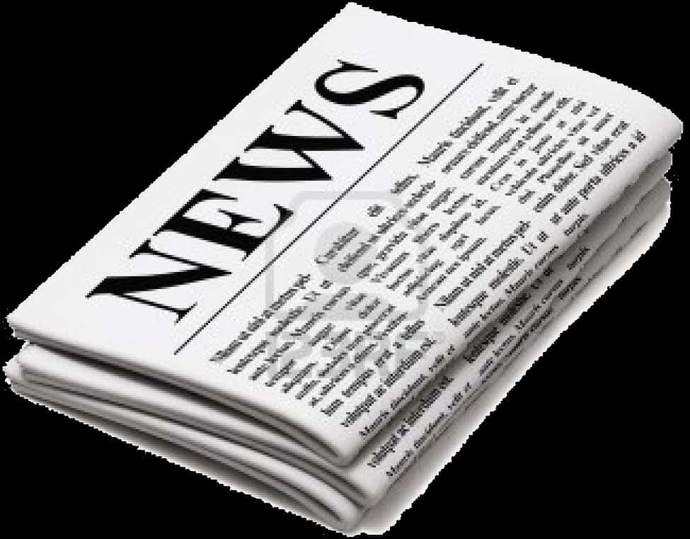 Folded Newspaper Stacked PNG image with a transparent background, free high-resolution download