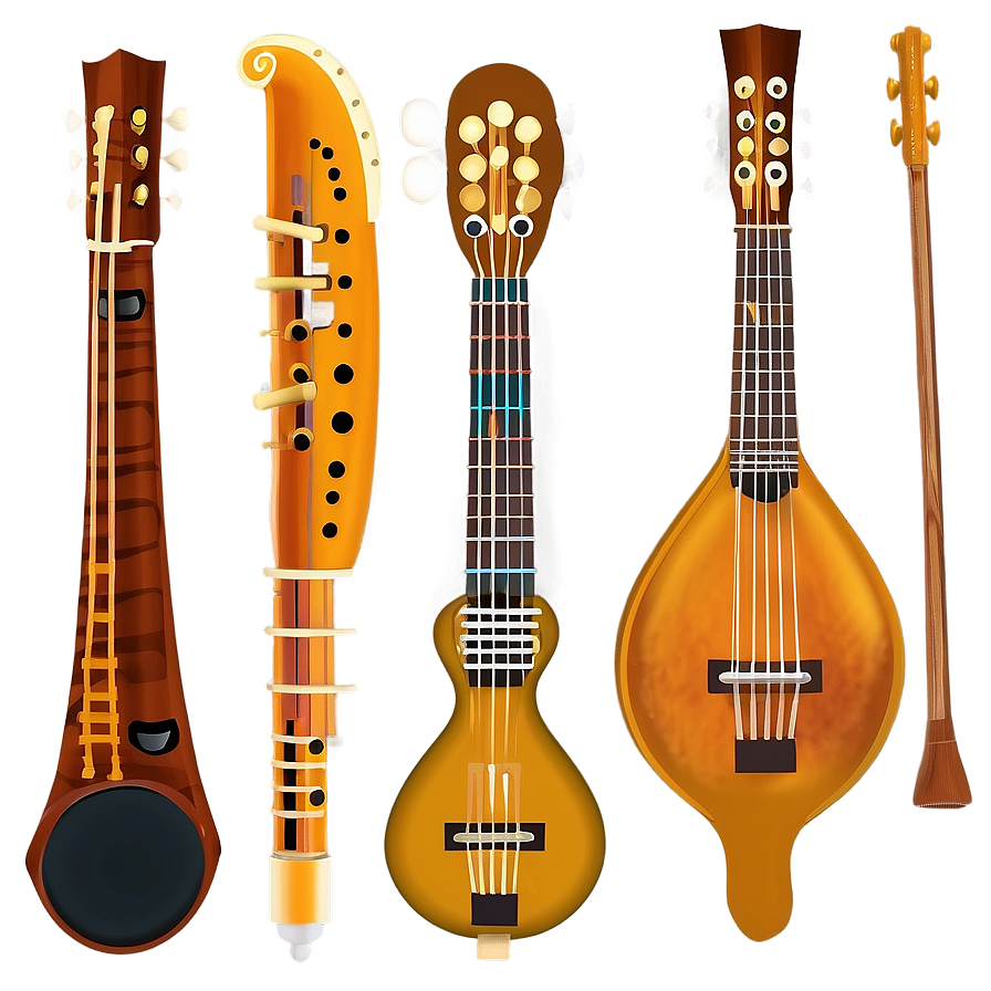 Folk Music Instruments PNG hha PNG with transparent background