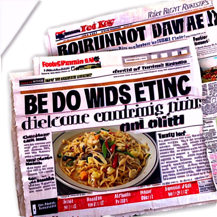 Food And Recipes Newspaper Png 05242024