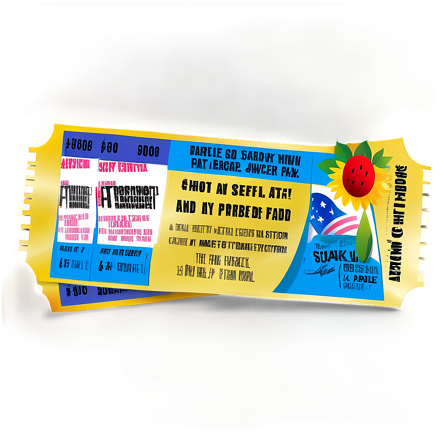 Food Festival Raffle Ticket Png 20