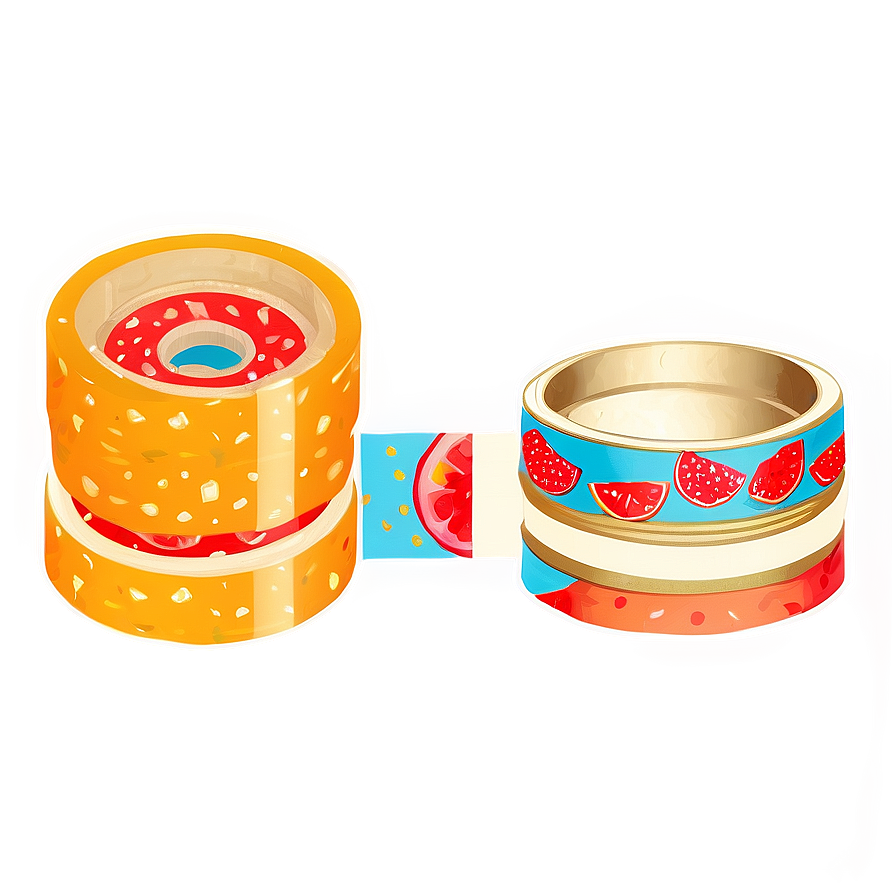 Food Inspired Washi Tape Aesthetic Png 06272024