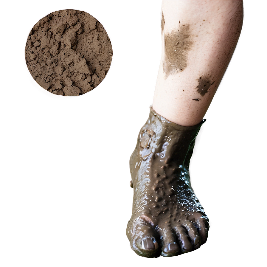 Foot in Mud Texture PNG 05252024 PNG with transparent background