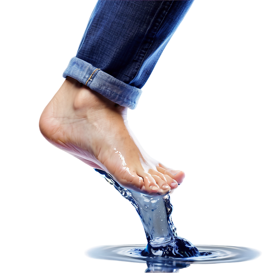 Foot in Water Splash PNG qbc1 PNG with transparent background