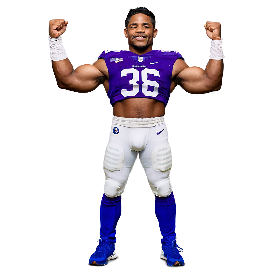 Football Player Flexing Muscles36