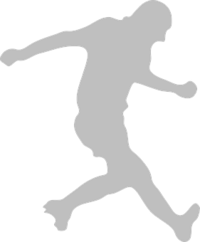 Football Player Silhouette PNG with transparent background