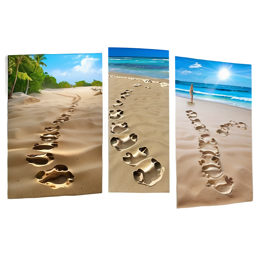 Footprints In Sand Beach Png Lfd8