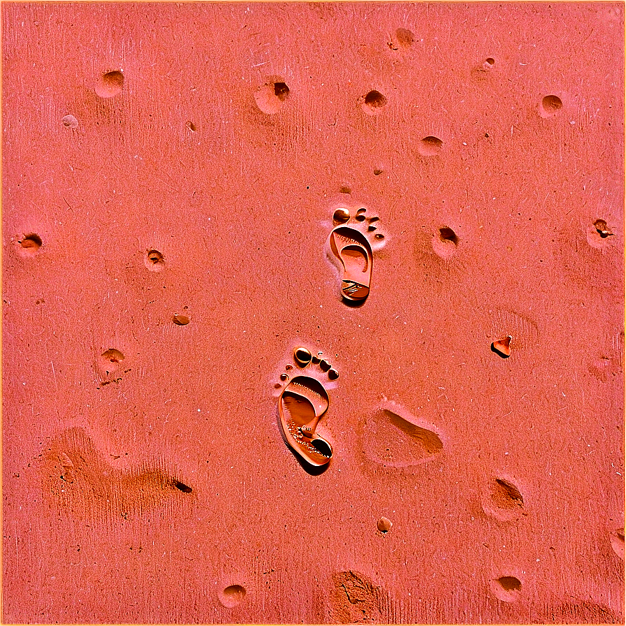 Footprints Leading To Sandy Beach Png Aot