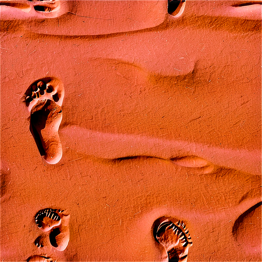 Footprints On Sandy Desert Png 58