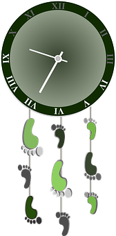 Footstepsin Time Clock Design