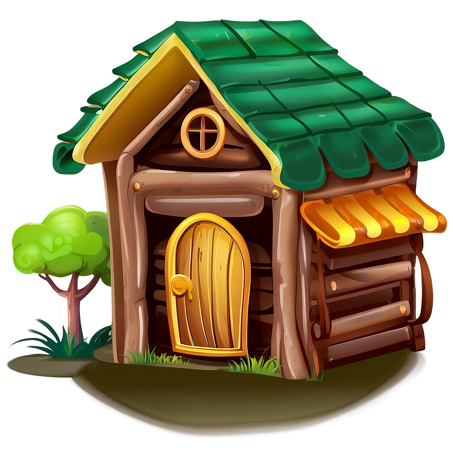 Forest Animal House Cartoon Png 88