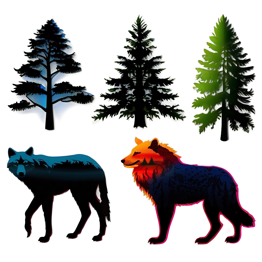 Forest Animals Silhouette Png Rxs61