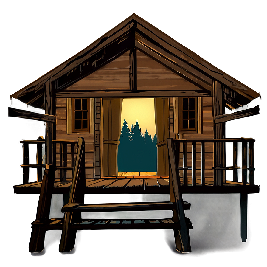 Forest Cabin Silhouette Png Epb