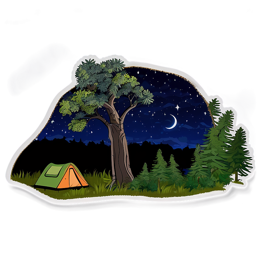 Forest Camping Under Stars Png 38