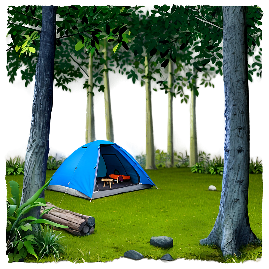Forest Campsite Area PNG 05252024 PNG with transparent background