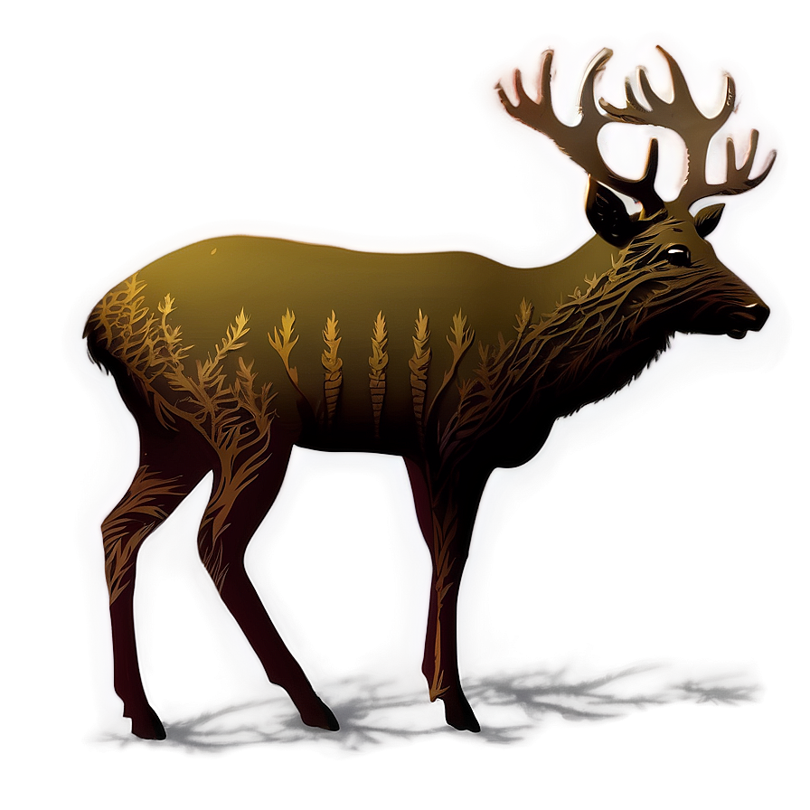 Forest Deer Silhouette Png Oxs18