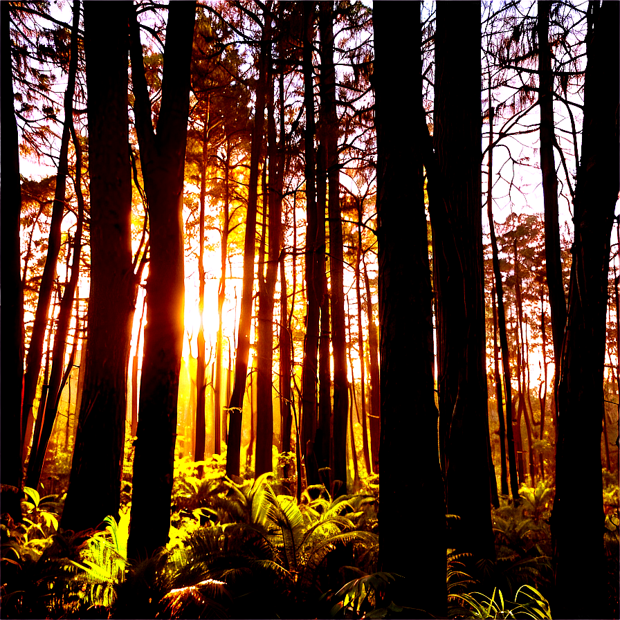 Forest Golden Hour Png Box4