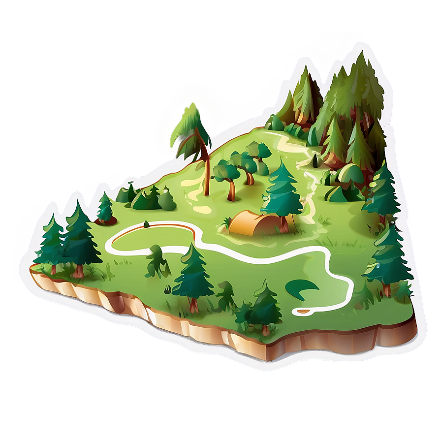 Forest Map Clipart Png 06262024