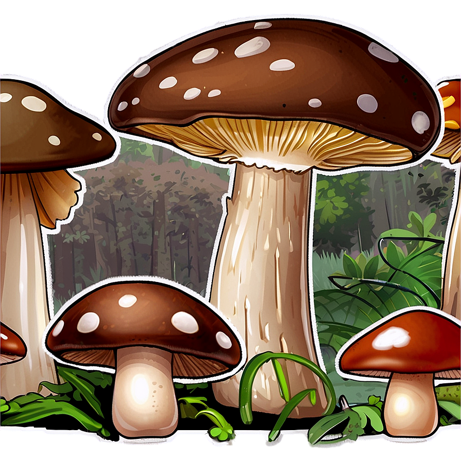 Forest Mushrooms PNG dfo30 PNG with transparent background