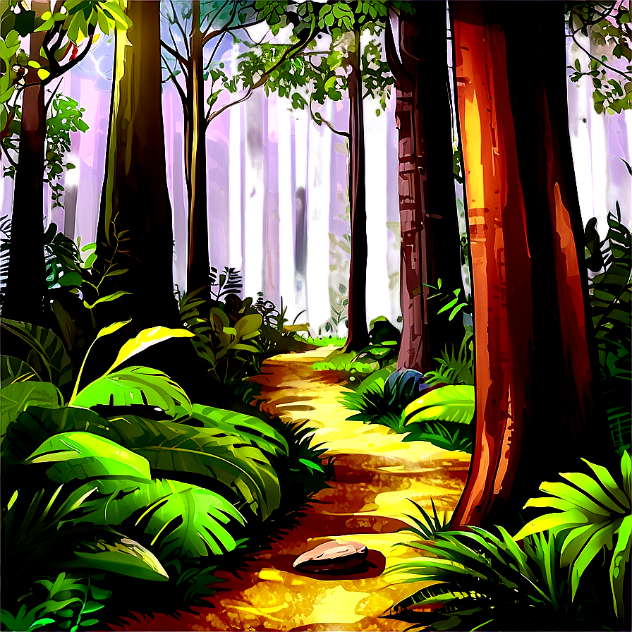 Forest Pathway Sunbeams Png 06262024