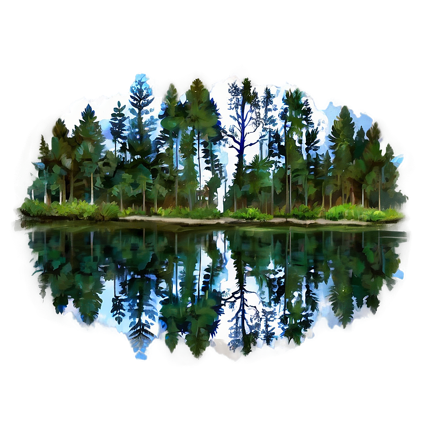 Forest Reflection PNG 48 PNG image with a transparent background, free high-resolution download