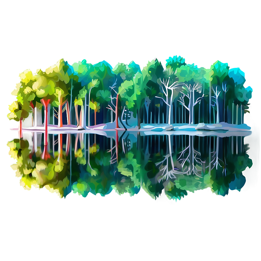 Forest Reflection PNG nhv24 PNG image with a transparent background, free high-resolution download