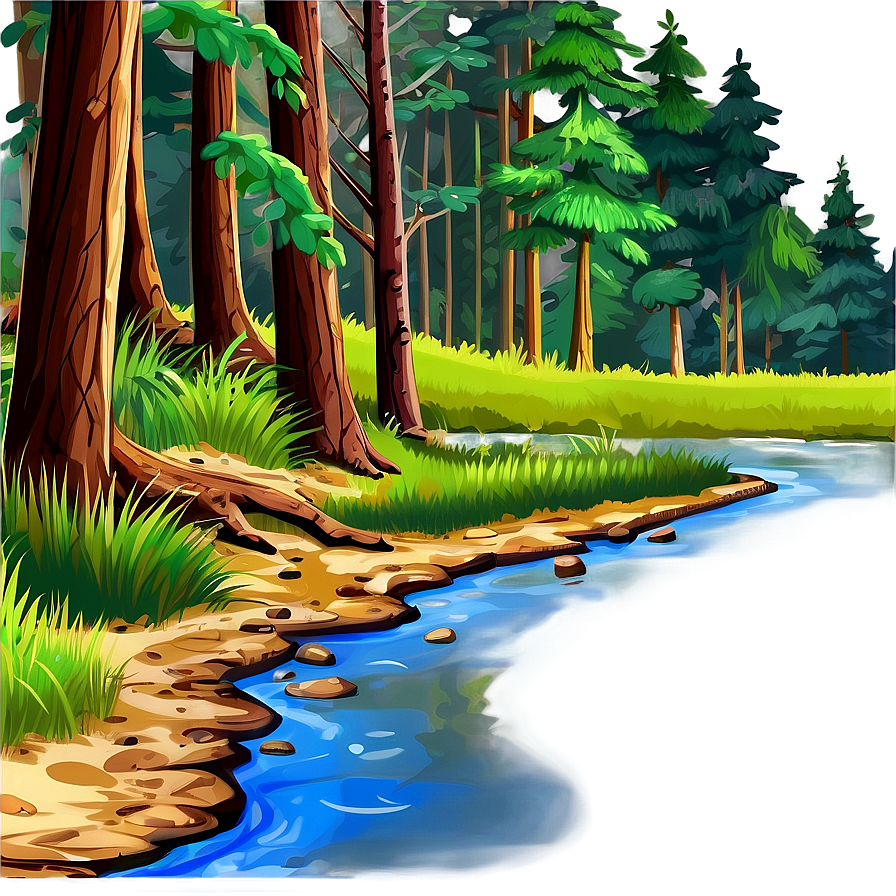 Forest Riverbank Clipart Png 87