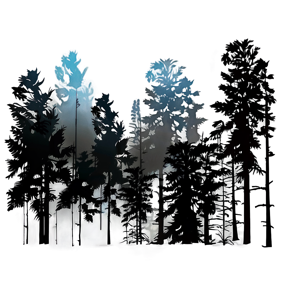 Forest Skyline Silhouette Png 75