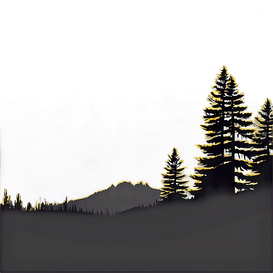 Forest Skyline Silhouette Png Bdk