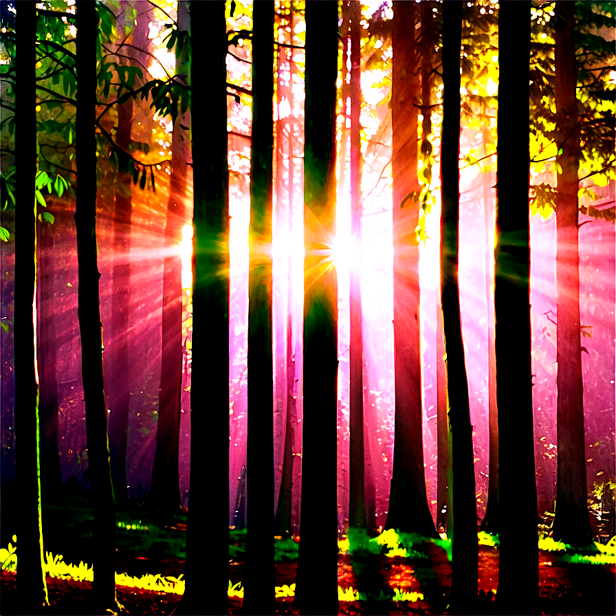 Forest Sunrise Glow Png Jxy