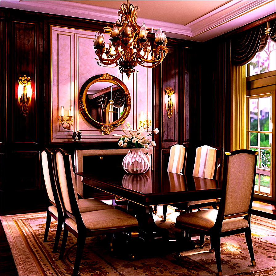 Formal Dining Room Elegance Png Nve97