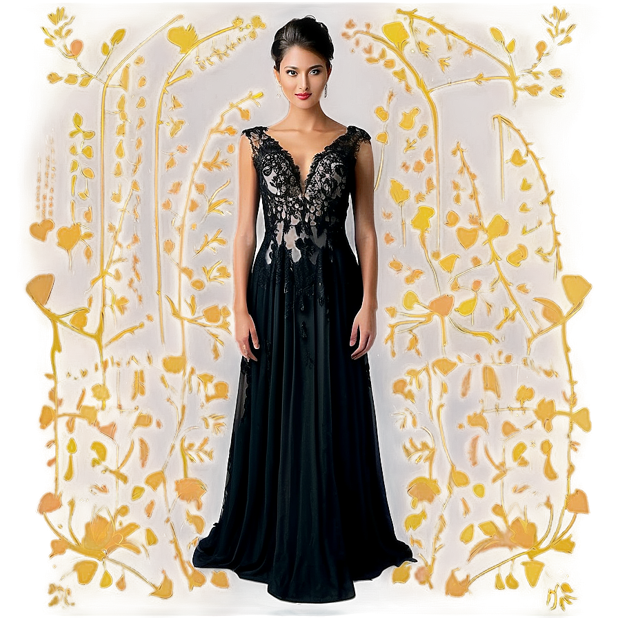 Formal Lace Gown Png Pna65