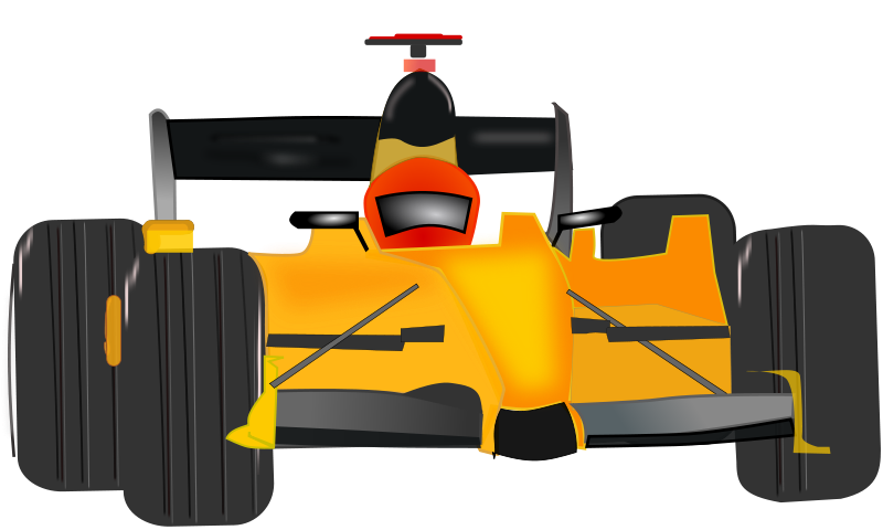 Formula One Race Car Illustration PNG image with a transparent background, free high-resolution download