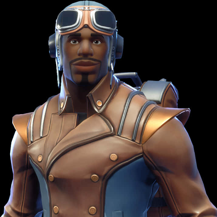 Fortnite Aviator Skin Portrait PNG with transparent background