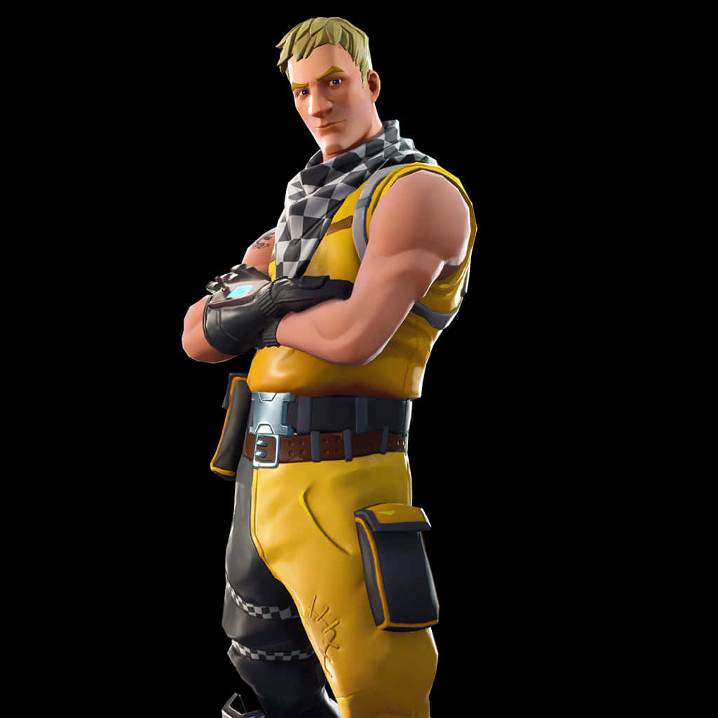 Fortnite Character Pose Yellow Outfit