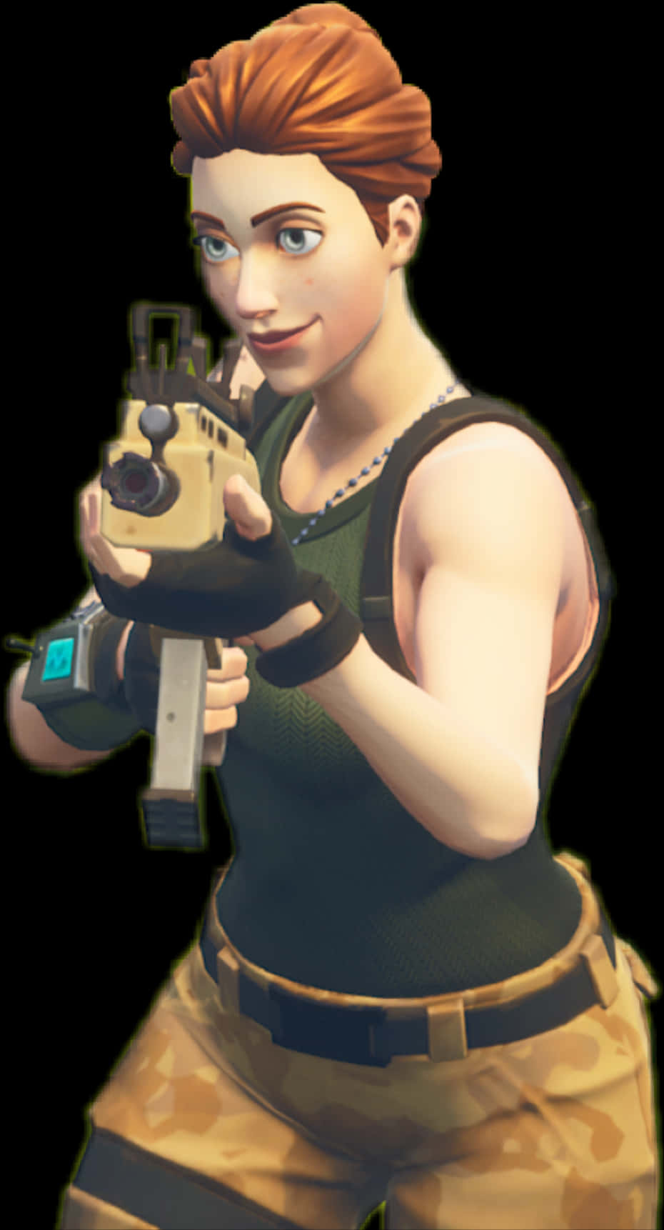 Fortnite Female Default Skin With Gun