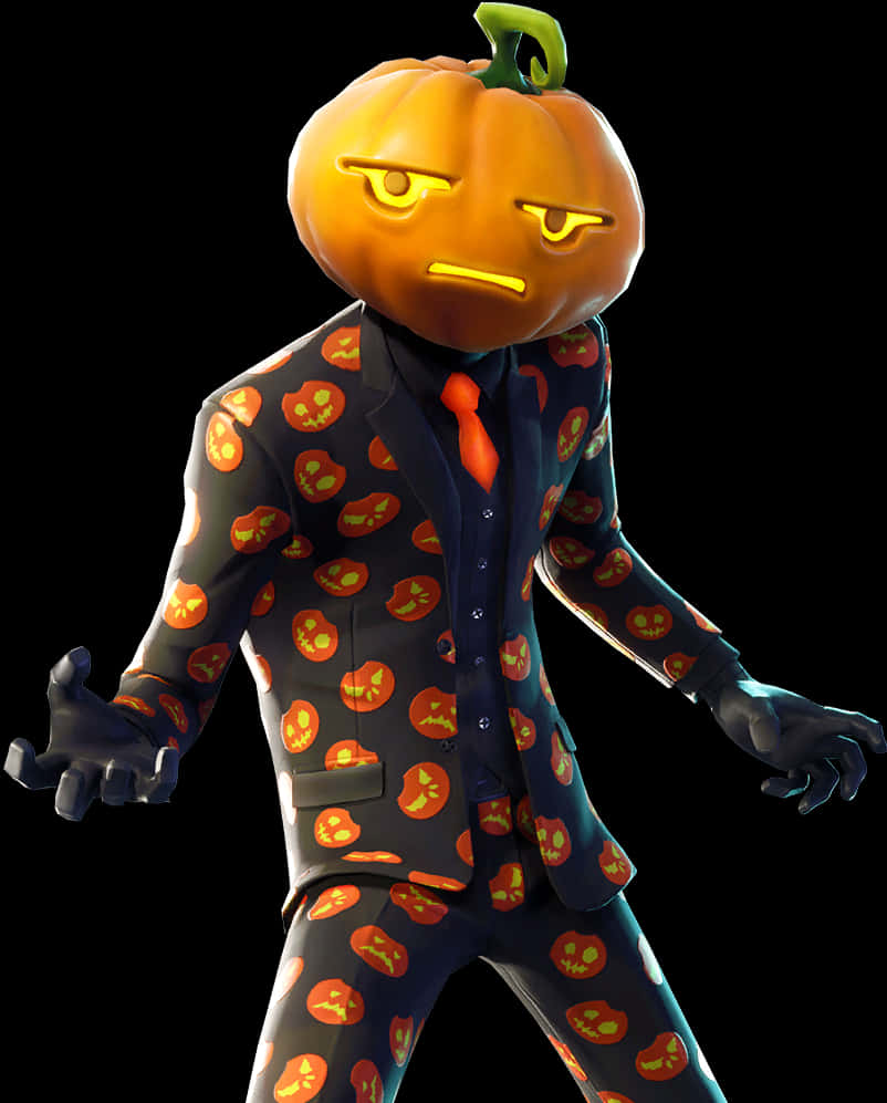 Fortnite Hollowhead Pumpkin Skin PNG with transparent background