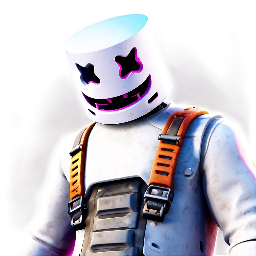 Fortnite Marshmello Skin Art PNG sym PNG image with a transparent background, free high-resolution download